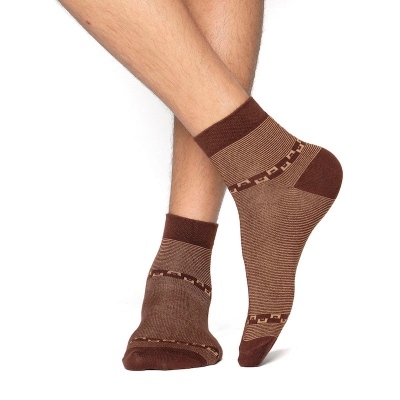 Picture of Swan Feel 360 Ankle Socks for Men  (Chocolate)