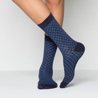 Picture of Premium Long Socks For Men  (Navy Blue)