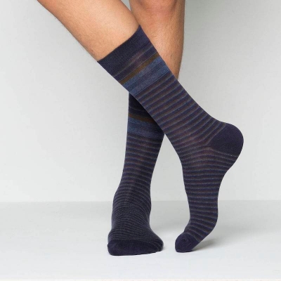 Picture of Premium Long Socks For Men  (Navy Blue)