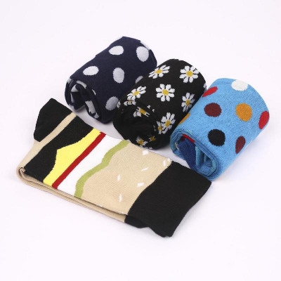 Picture of Women's Socks Combo Pack 04 Pairs Pack Cotton Breathable Ankle Socks for Casual Wear  (Multicolor)