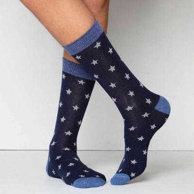 Picture of Premium Long Socks For Men  (Navy Blue)