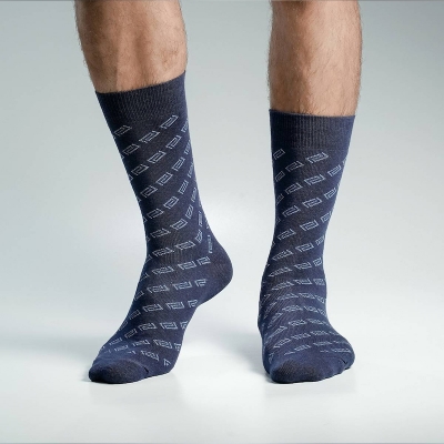 Picture of Super Dog Long Socks For Men  (Navy Blue)