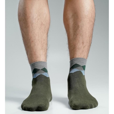 Picture of Swan Premium Ankle Socks For Men  (Olive)