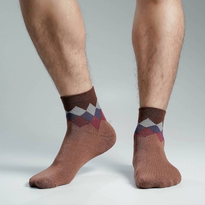 Picture of Swan Premium Ankle Socks For Men  (Brown)