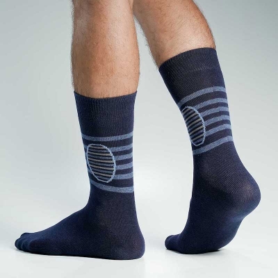 Picture of Swan Viara Long Socks For Men  (Navy Blue)