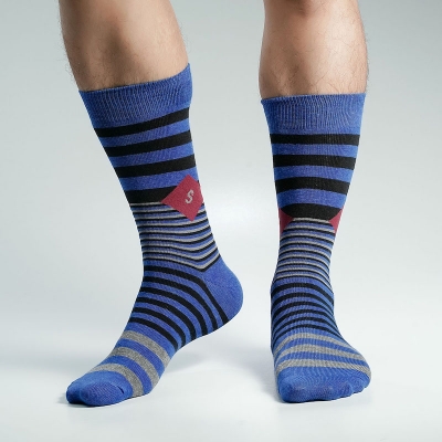 Picture of Super Dog Long Socks For Men  (Navy Blue)