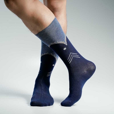 Picture of Swan Viara Long Socks For Men  (Navy Blue)