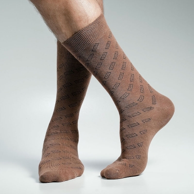 Picture of Super Dog Long Socks For Men  (Brown)