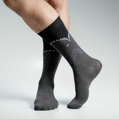 Picture of Swan Viara Long Socks For Men  (Charcoal)