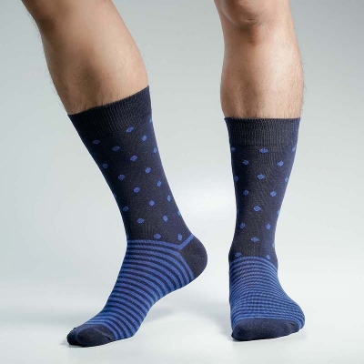 Picture of Super Dog Long Socks For Men  (Navy Blue)