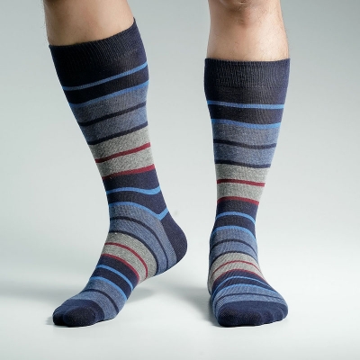 Picture of Pridezone Long Socks For Men  (Navy Blue)