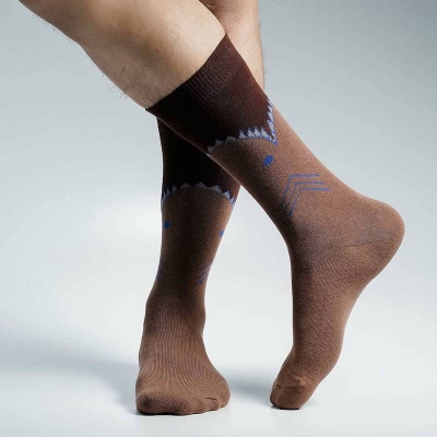 Picture of Swan Viara Long Socks For Men  (Brown)