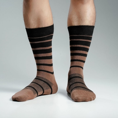 Picture of Pridezone Long Socks For Men  (Brown)