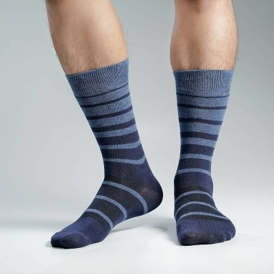 Picture of Pridezone Long Socks For Men  (Navy Blue)