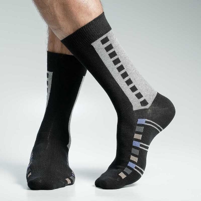 Picture of Swan Long Socks For Men  (Black)
