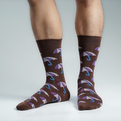 Picture of Premium Long Socks For Men  (Chocolate)