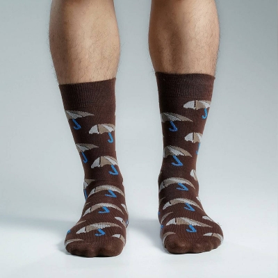 Picture of Premium Long Socks For Men  (Chocolate)
