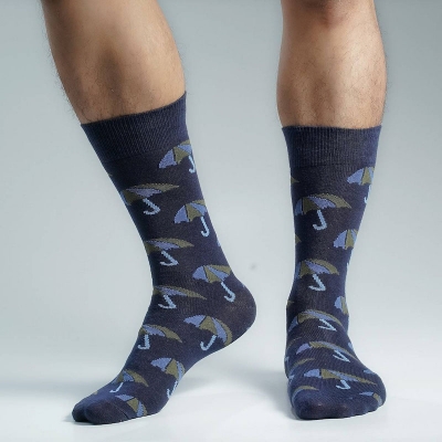 Picture of Premium Long Socks For Men  (Navy Blue)