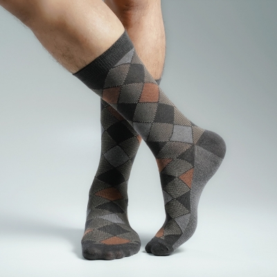 Picture of Premium Long Socks For Men  (Charcoal)