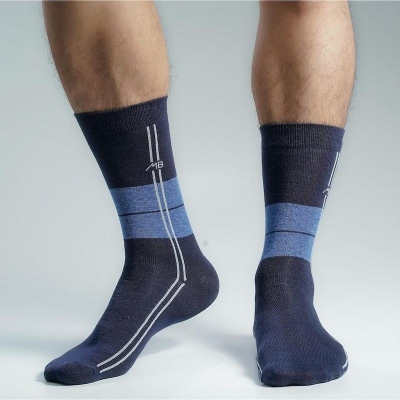 Picture of Premium Long Socks For Men  (Navy Blue)