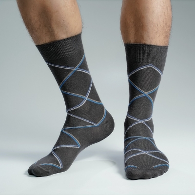 Picture of Premium Long Socks For Men  (Charcoal)