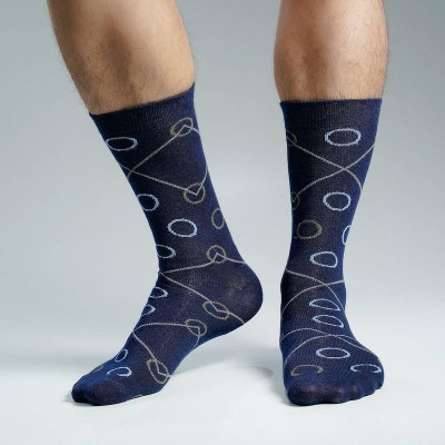 Picture of Premium Long Socks For Men  (Navy Blue)