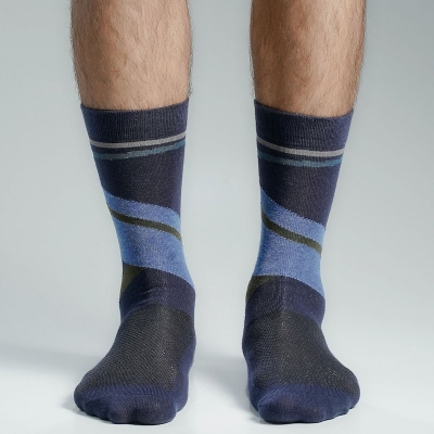 Picture of Premium Long Socks For Men  (Navy Blue)