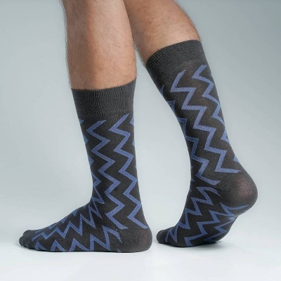 Picture of Premium Long Socks For Men  (Charcoal)
