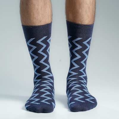 Picture of Premium Long Socks For Men  (Navy Blue)