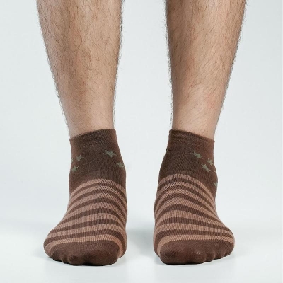 Picture of Blank Star Ankle Socks For Men  (Chocolate)