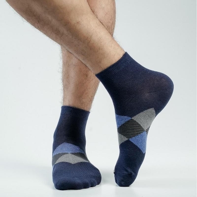 Picture of Blank Star Ankle Socks For Men  (Navy Blue)