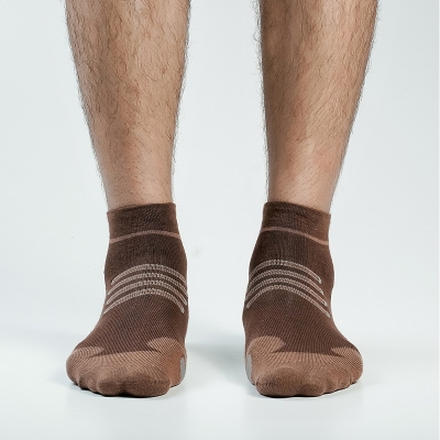 Picture of Swan Goodwill Ankle Socks For Men  (Chocolate)