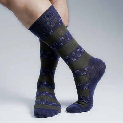 Picture of Premium Long Socks For Men  (Navy Blue)