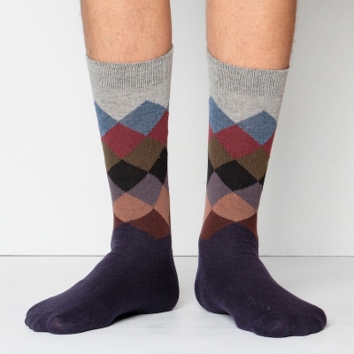 Picture of Premium Long Socks For Men  (Navy Blue)