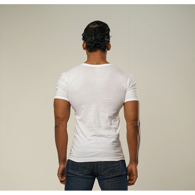 Picture of Comb Cotton Undershirt For Men - White (RNS)