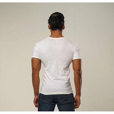 Picture of Comb Cotton Undershirt For Men - White (RNS)