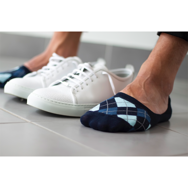 Picture of Navy Blue Cotton Loafer Socks for Men