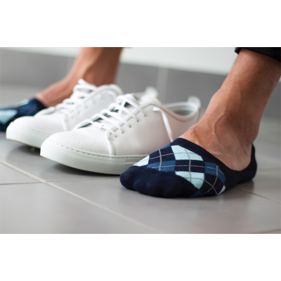 Picture of Navy Blue Cotton Loafer Socks for Men