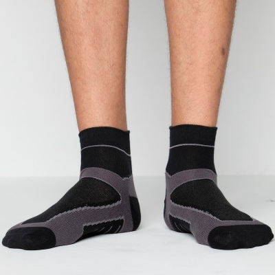 Picture of Pride Zone Ankle Socks for Men by MB Hosiery  (Black)