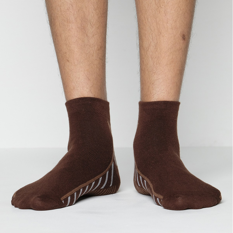 Picture of Speed Ankle Socks for Men by MB Hosiery  (Chocolate)