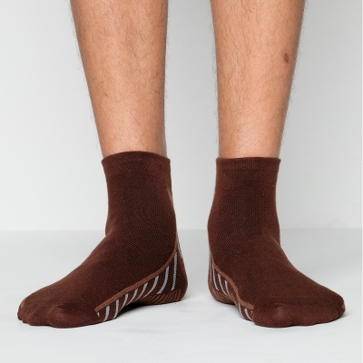 Picture of Speed Ankle Socks for Men by MB Hosiery  (Chocolate)