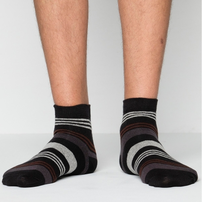 Picture of Pride Zone Ankle Socks for Men by MB Hosiery  (Black)