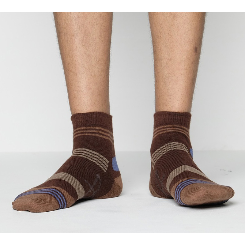 Picture of Speed Ankle Socks for Men by MB Hosiery  (Chocolate)
