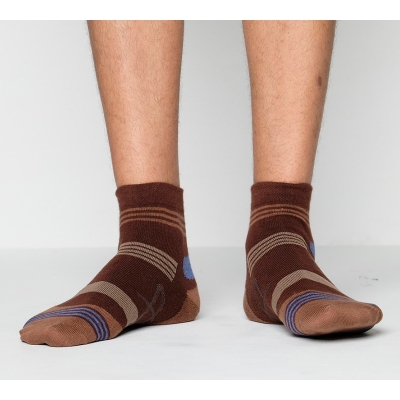 Picture of Speed Ankle Socks for Men by MB Hosiery  (Chocolate)