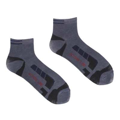 Picture of Action Ankle Socks for Men by MB Hosiery  (Dark Ash)