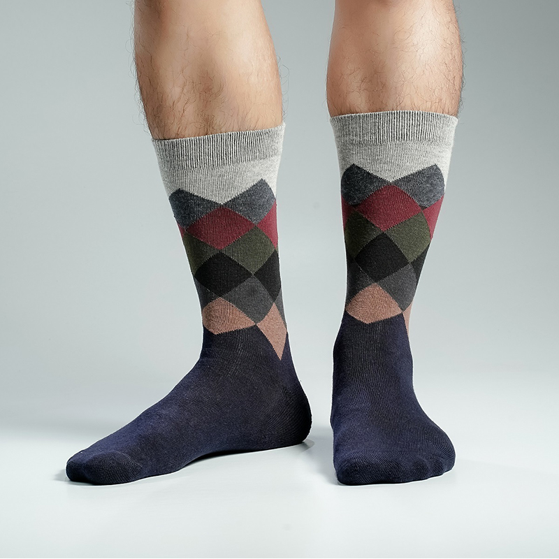 Picture of Swan Premium Long Socks For Men  (Navy Blue)