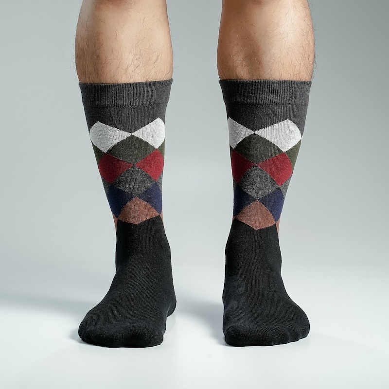 Picture of Swan Premium Long Socks For Men  (Multi-color)