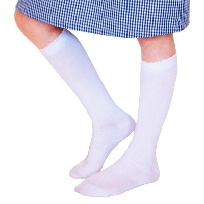 Picture of White Swan School Long Socks for Children  (White)
