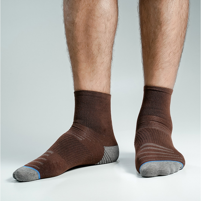 Picture of Kmalion Ankle socks for Men By MB Hosiery  (chocolate Ash Design)