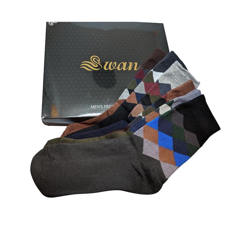 Picture of 6 Pairs Half Terry Premium Long Socks For Men by MB Hosiery  (Multicolor)
